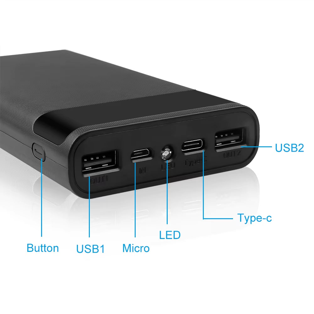 USB, Micro USB, and Type-C Power Bank!