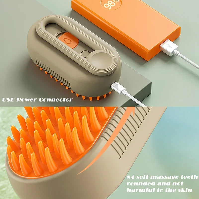 Steaming Cat Brush! (white)