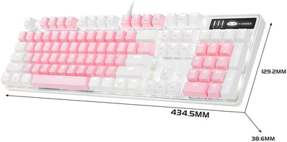 100% Mechanical Keyboard (pink edition)